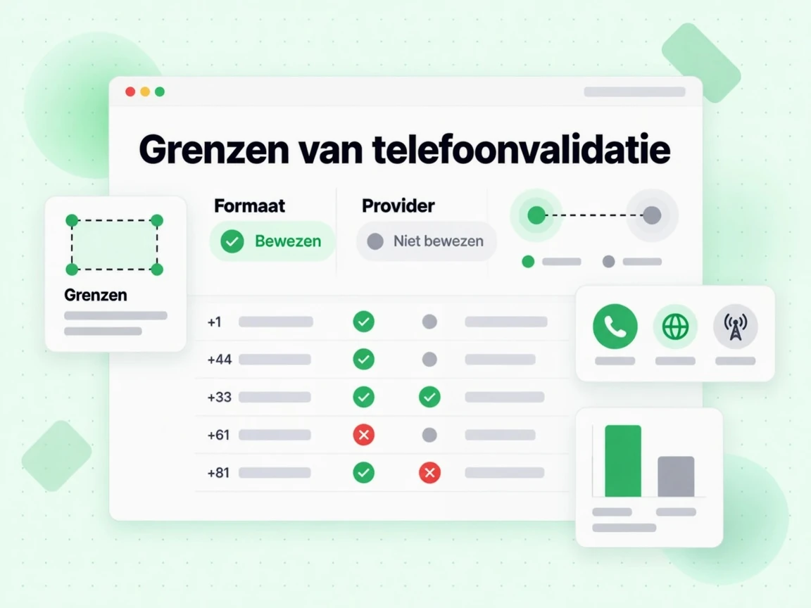 Grenzen van telefoonvalidatie met bewezen formaatcontroles tegenover onbewezen providercontroles