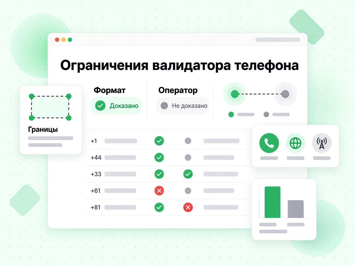 Ограничения валидатора телефона: доказанная проверка Формат против недоказанной проверки Оператор.
