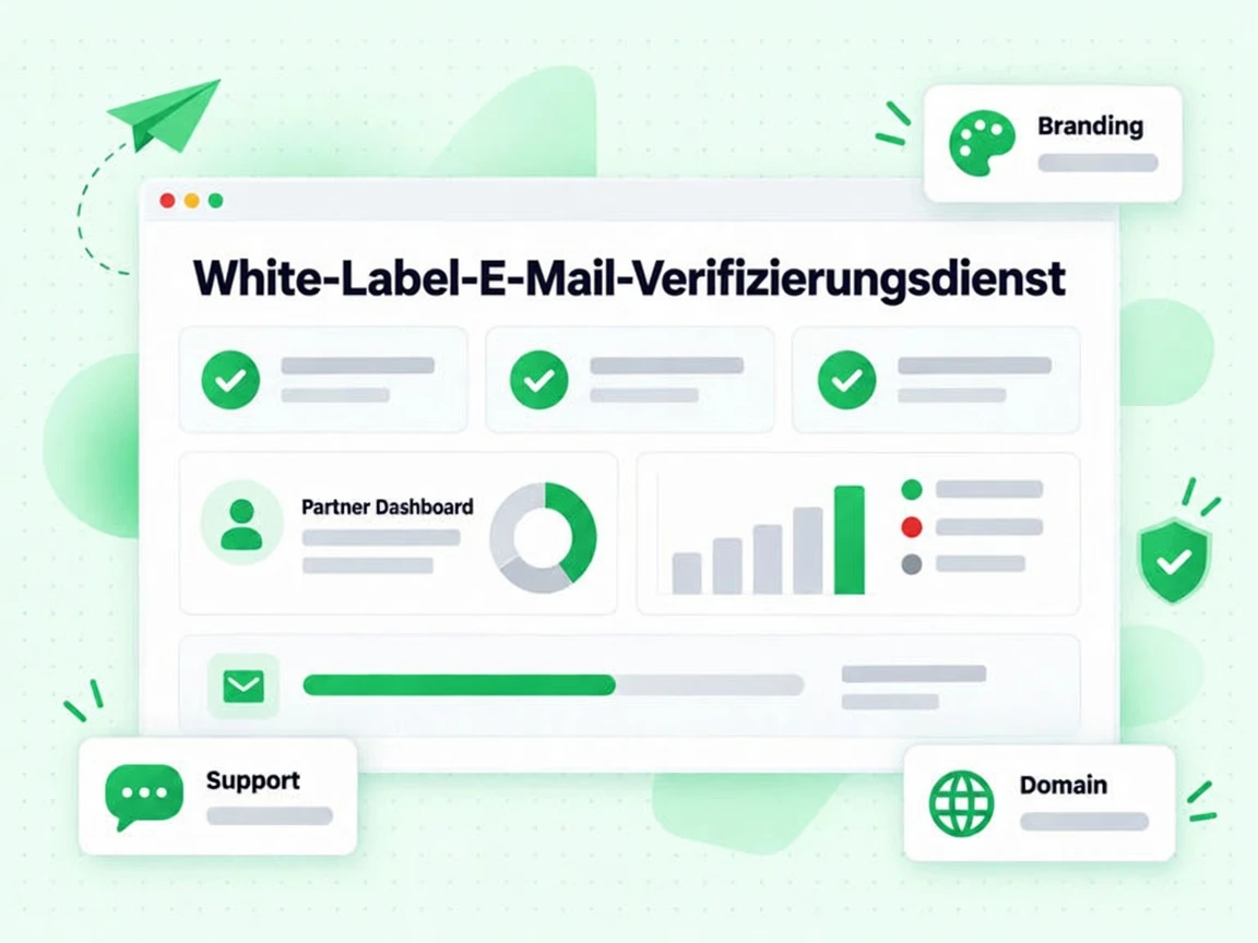 Der Tarif White-Label-E-Mail-Verifizierungsdienst deckt Branding, eine eigene Domain und Support ab