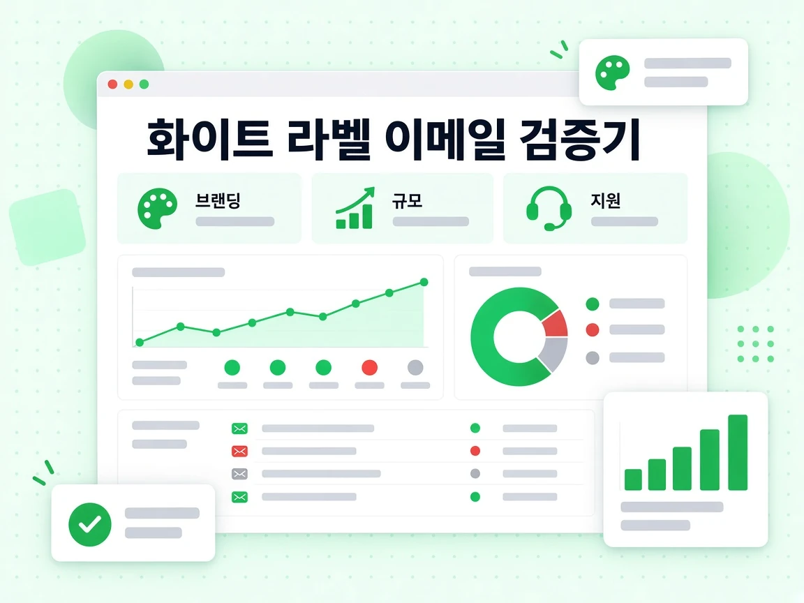 브랜딩, 규모, 지원, 리포트를 다루는 화이트 라벨 이메일 검증기 이점