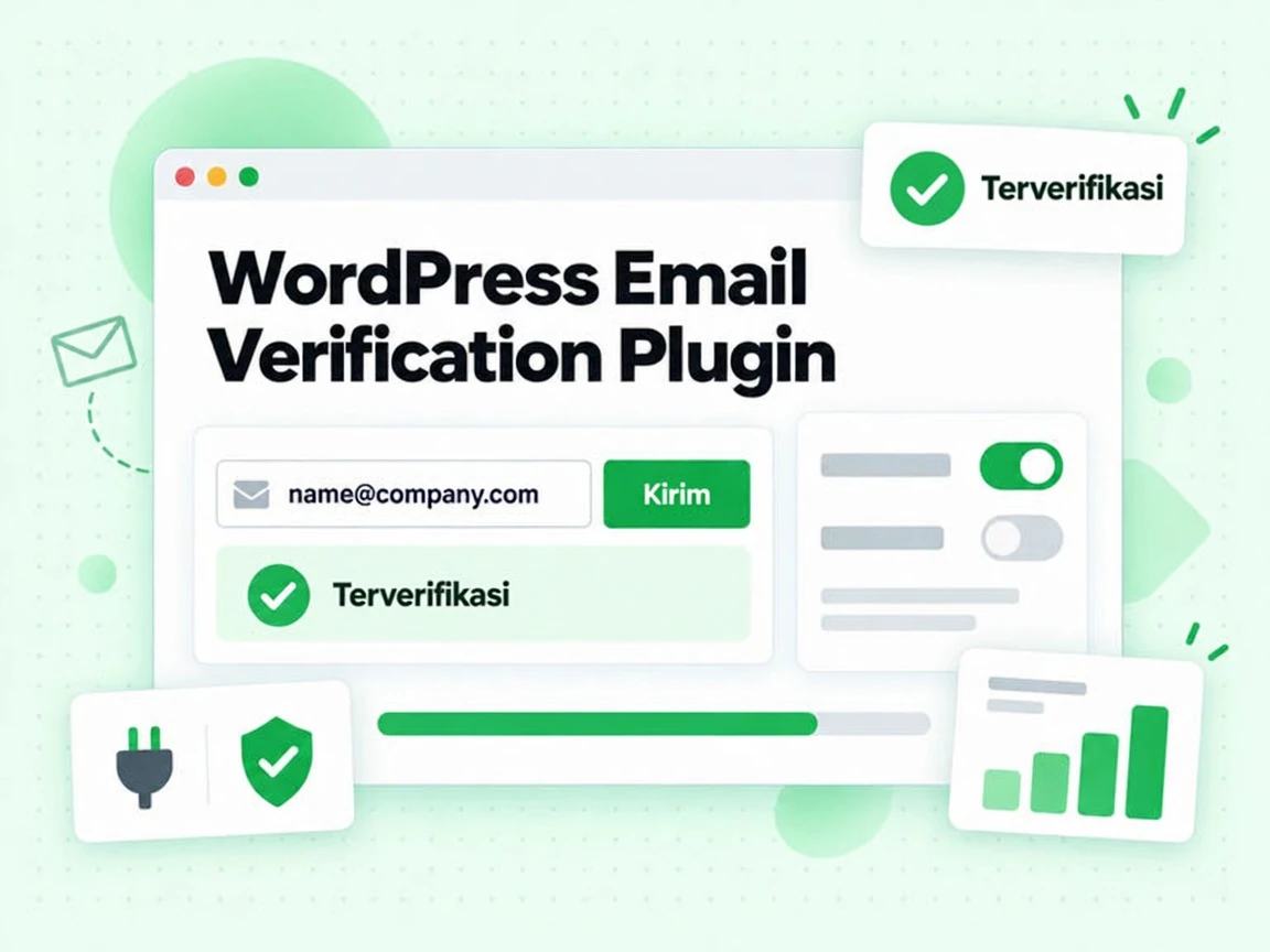 WordPress Email Verification Plugin memvalidasi field email pada formulir WordPress