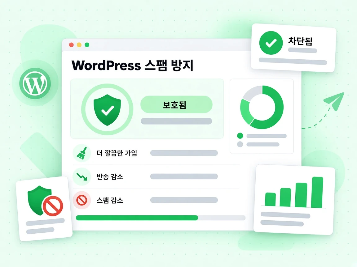 잘못된 가입과 반송, 스팸을 줄여 주는 WordPress 스팸 방지 기능