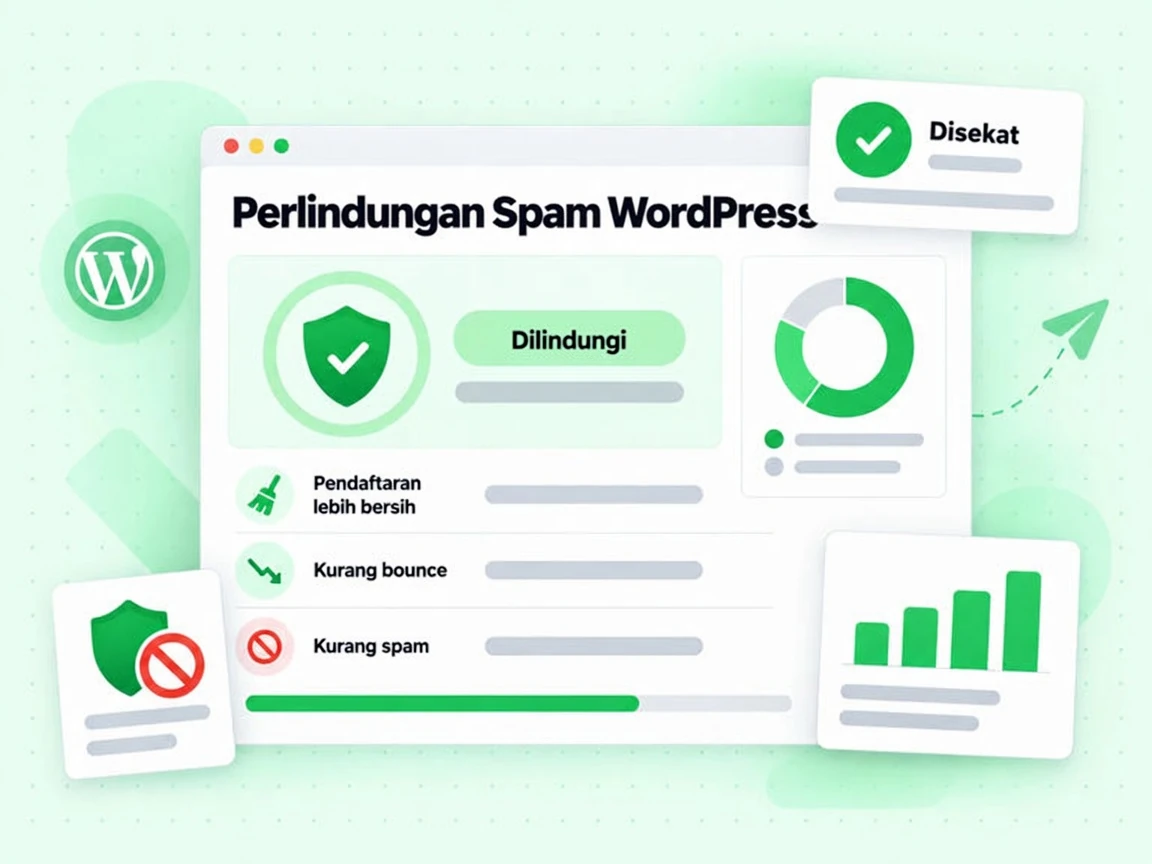 Perlindungan Spam WordPress: Pendaftaran lebih bersih, Kurang bounce, Kurang spam, Dilindungi dan Disekat