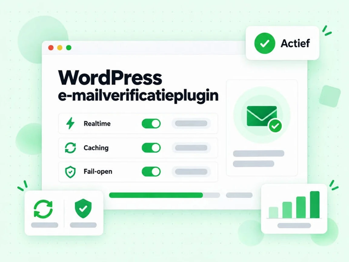 WordPress e-mailverificatieplugin met realtime controles, caching en fail-open-gedrag