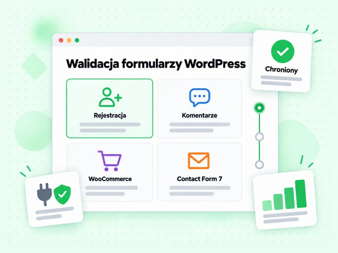 Walidacja formularzy WordPress obejmuje rejestrację, komentarze, WooCommerce i Contact Form 7