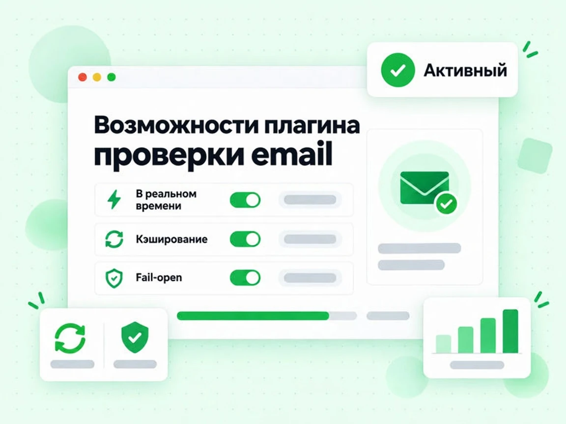 «Возможности плагина проверки email»: проверки в реальном времени, кеш и fail-open