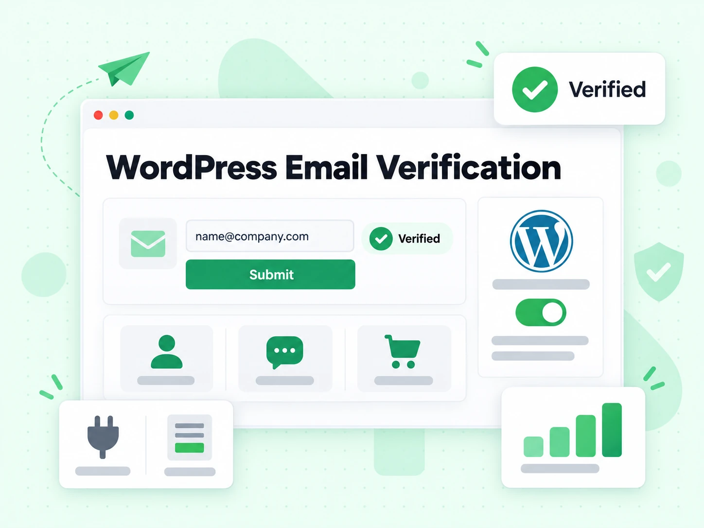 WordPress Email Verification checking an address as a form is submitted