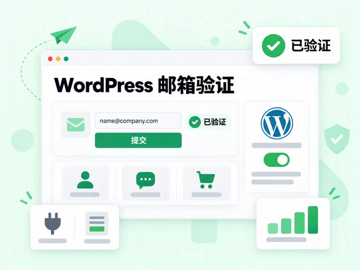 WordPress 邮箱验证在表单提交时检查邮箱地址，并显示已验证。